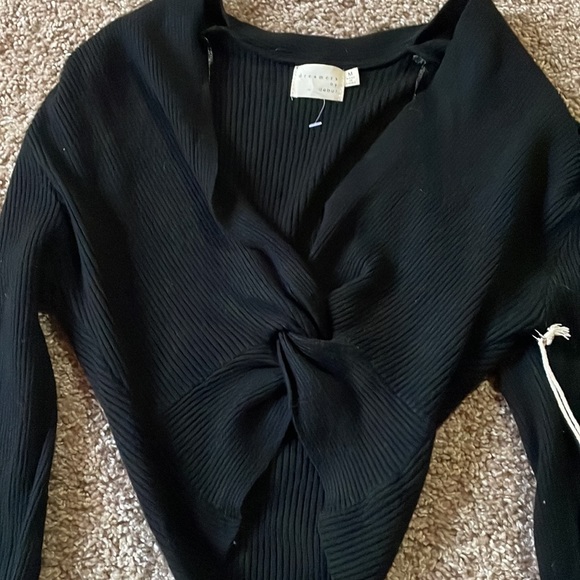 NWT Dreamers Black Twist Front Sweater - Picture 4 of 4